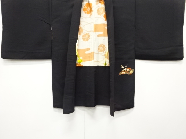  金彩　変わり青海波に花模様　絵羽織